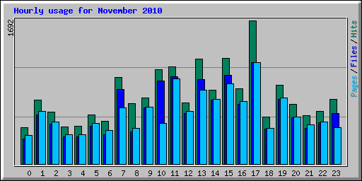 Hourly usage for November 2010